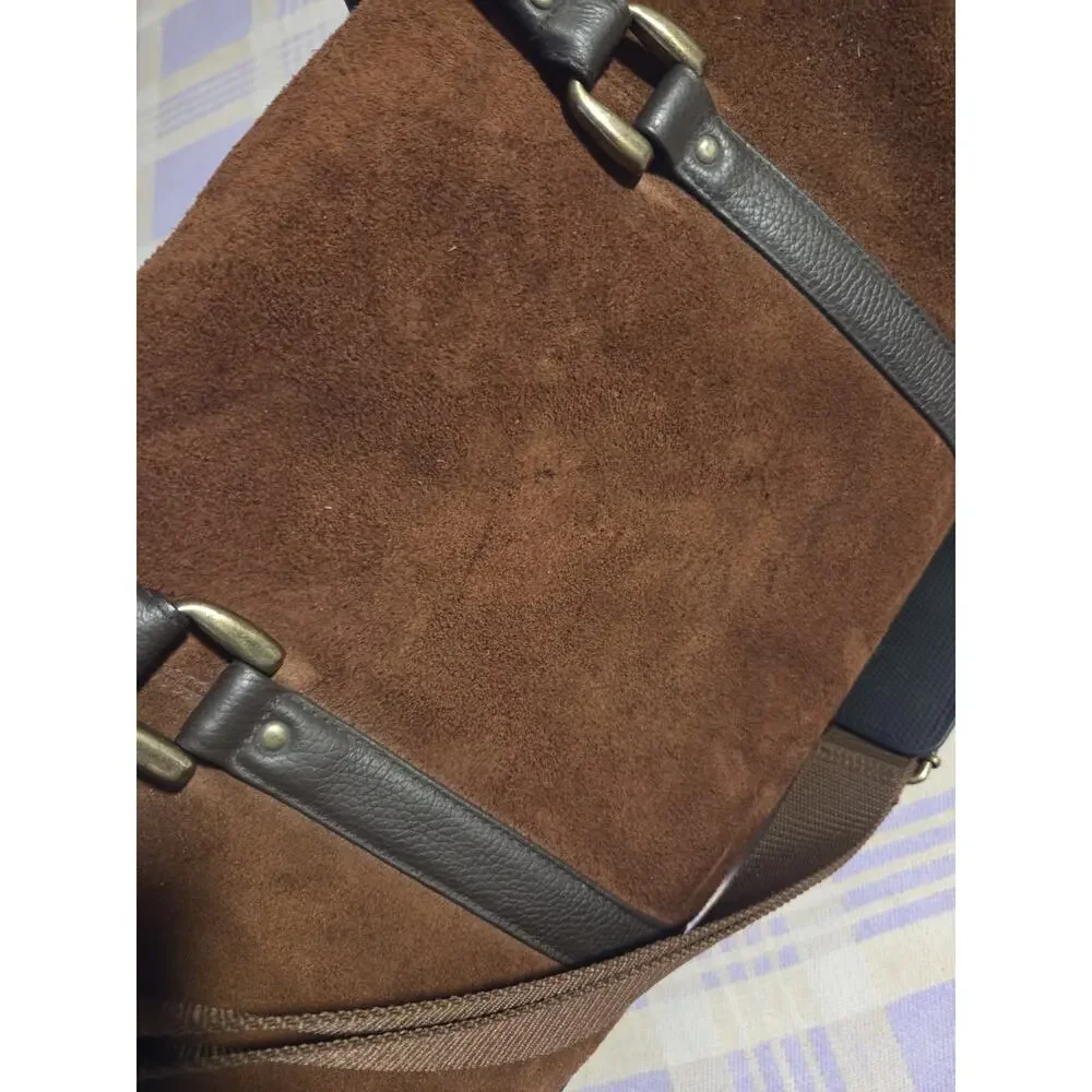 Marlboro Guts Grit Gear Vintage Brown Suede Leather Duffle Bag HEAVY DUTY NWT